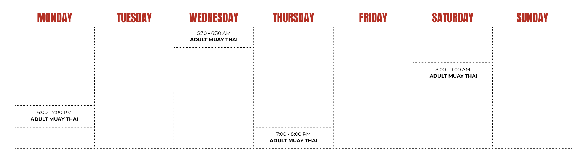 Timetable