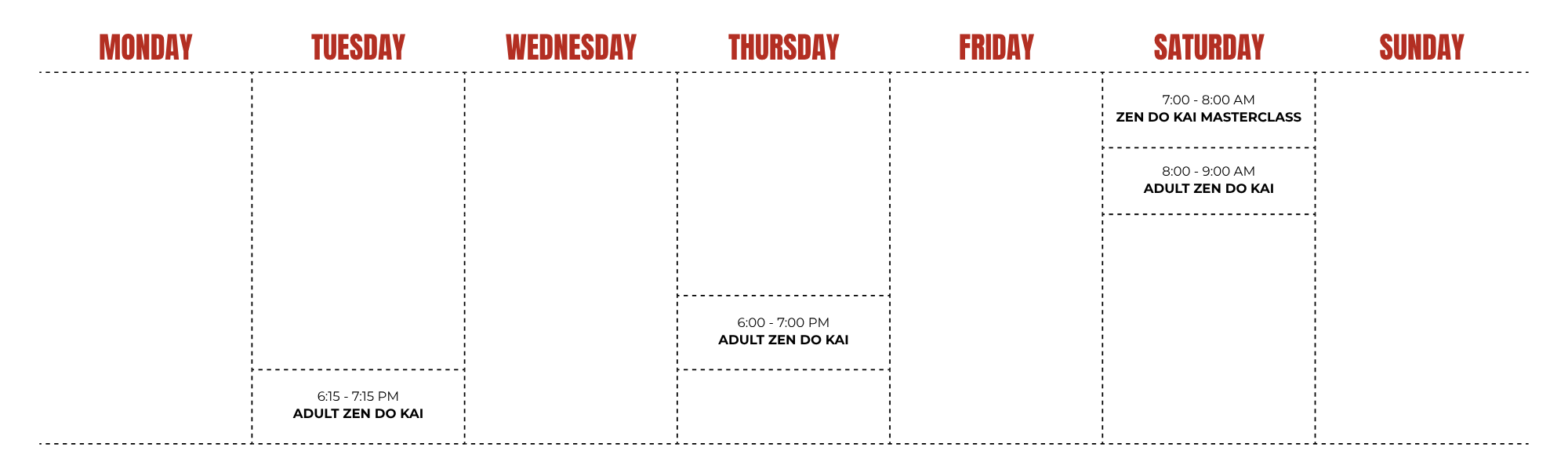 Timetable