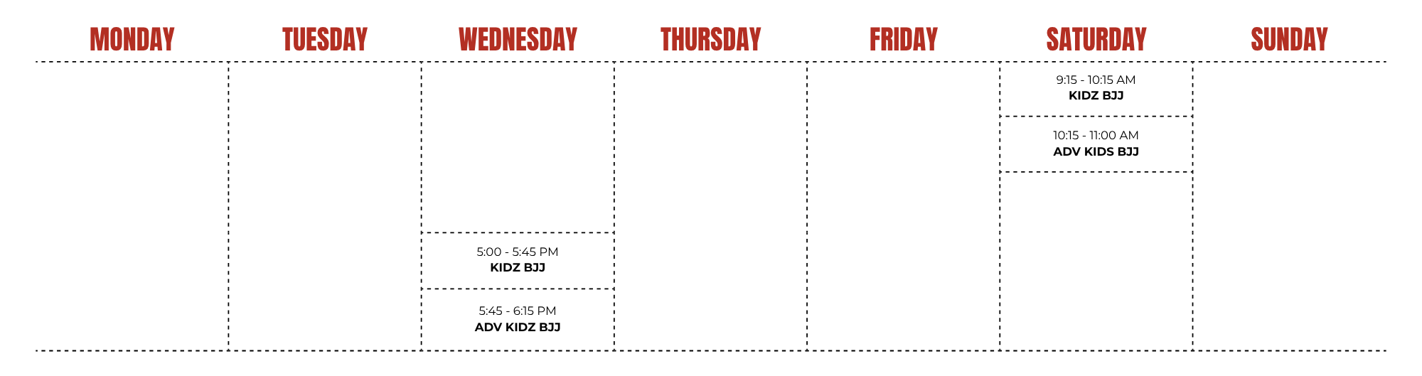 Timetable