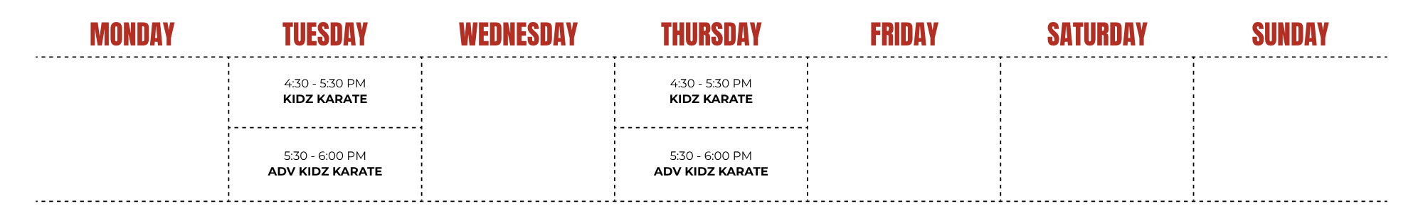 Timetable