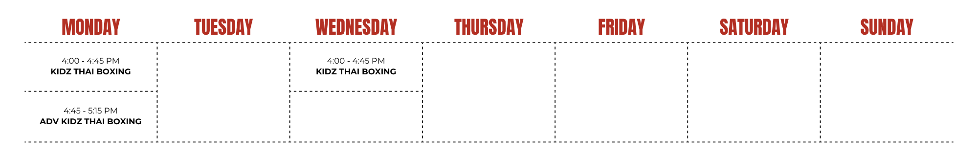 Timetable